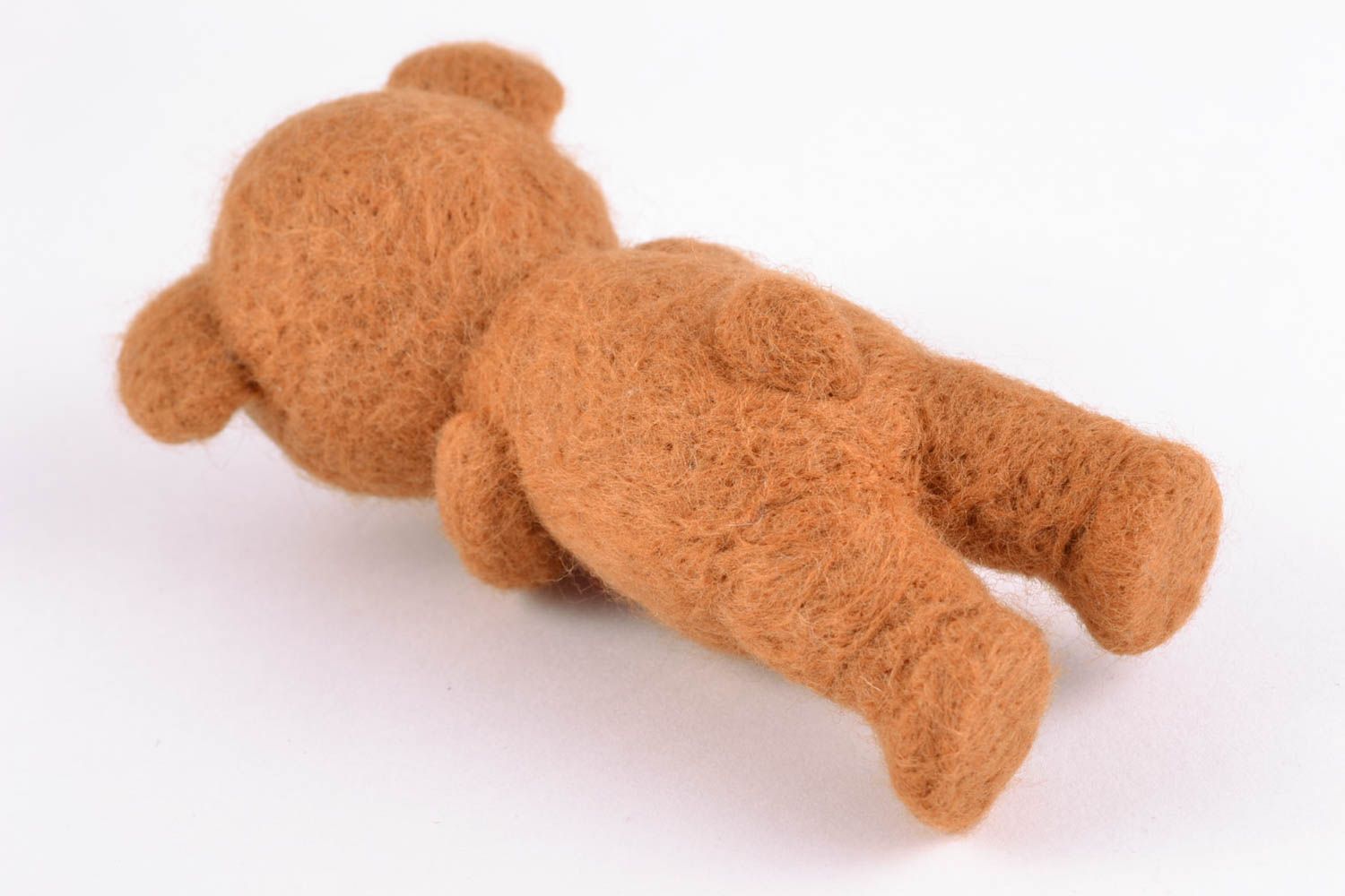 Figurine ourson en laine feutrée faite main de créateur statuette décorative photo 5