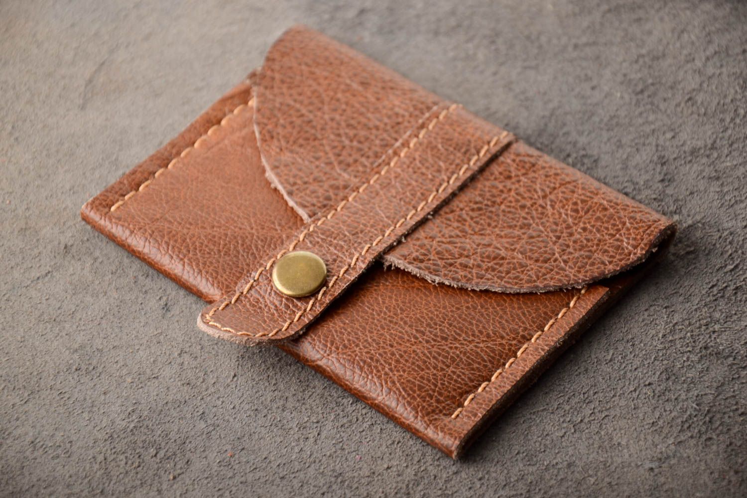 Handmade Leder Kartenetui Accessoires für Männer Halter für Visitenkarten  foto 1