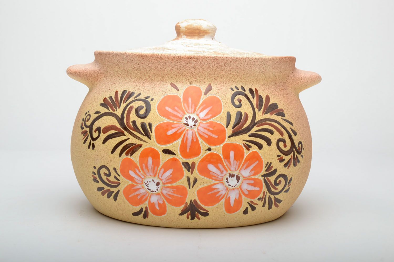 Ceramic pot with painting photo 2
