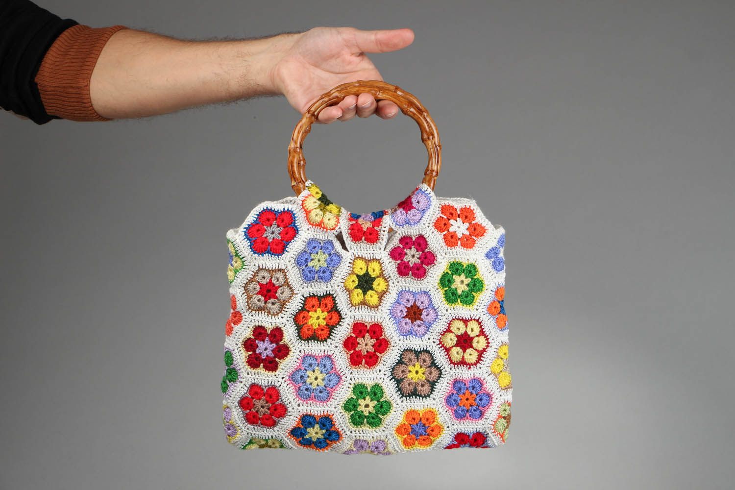 Crochet purse Flower Meadow photo 5