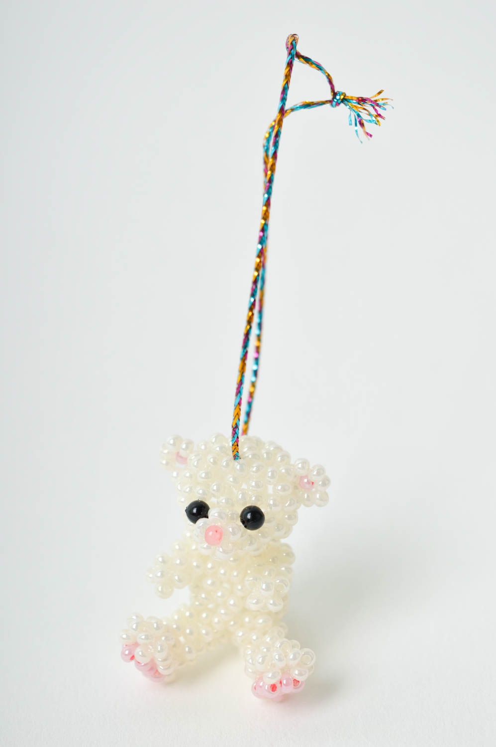 Handmade designer keychain cool keyrings funny gifts for kids bead weaving photo 4