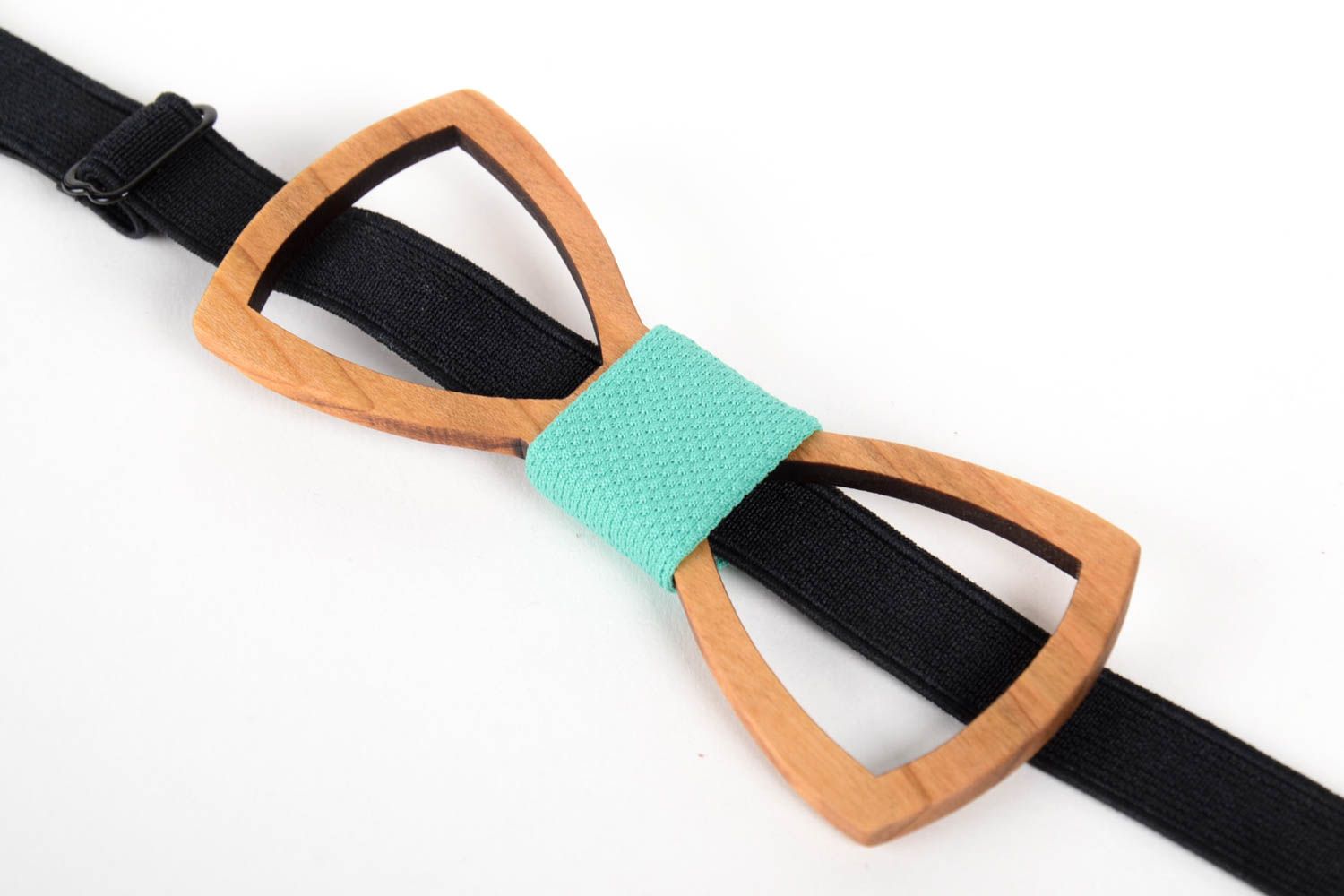 Handmade schöne Fliege Krawatte Accessoire für Männer Fliege aus Holz blau foto 4