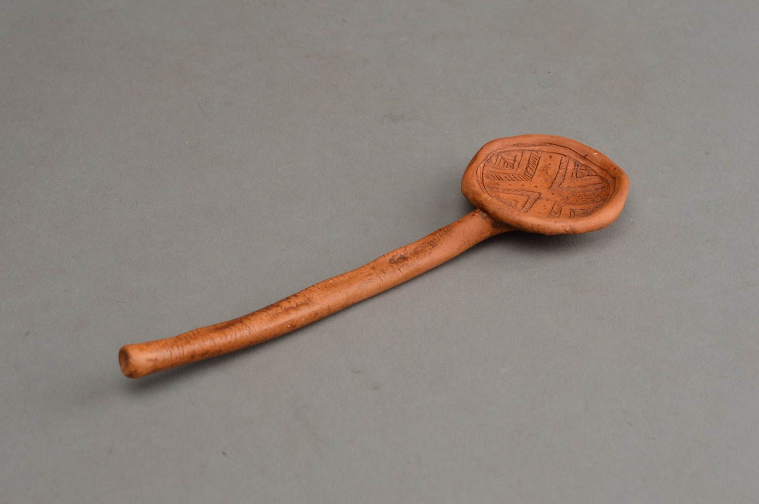 Handmade beautiful spoon unusual utensils made of clay stylish home decor photo 2
