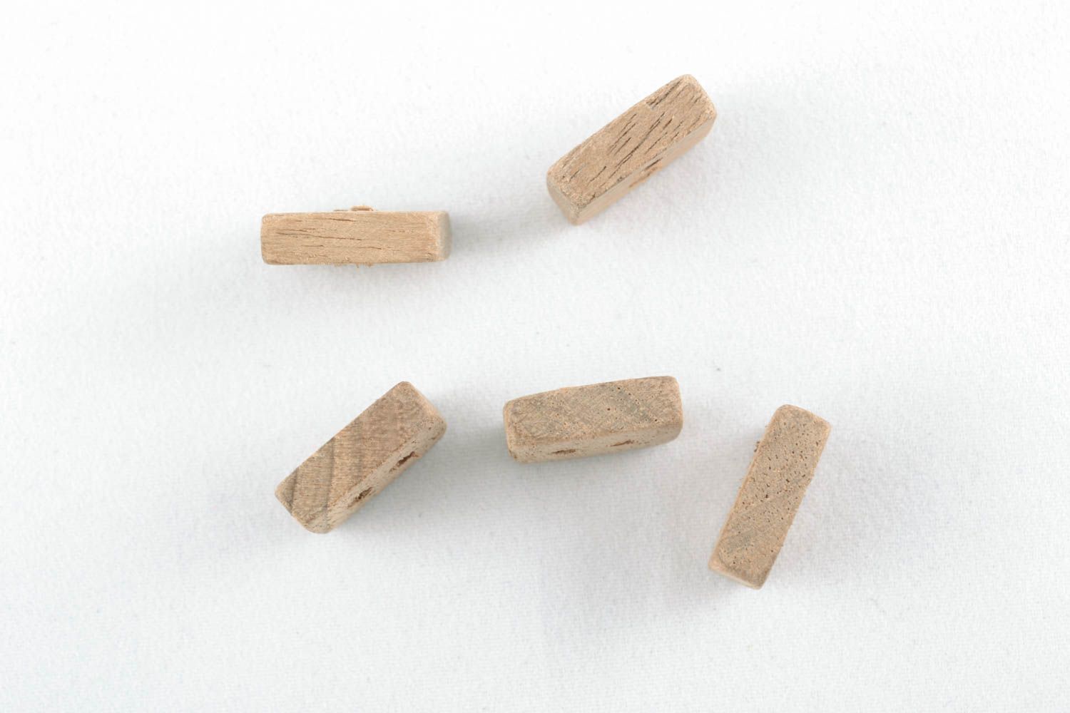 Set of wooden square buttons photo 3