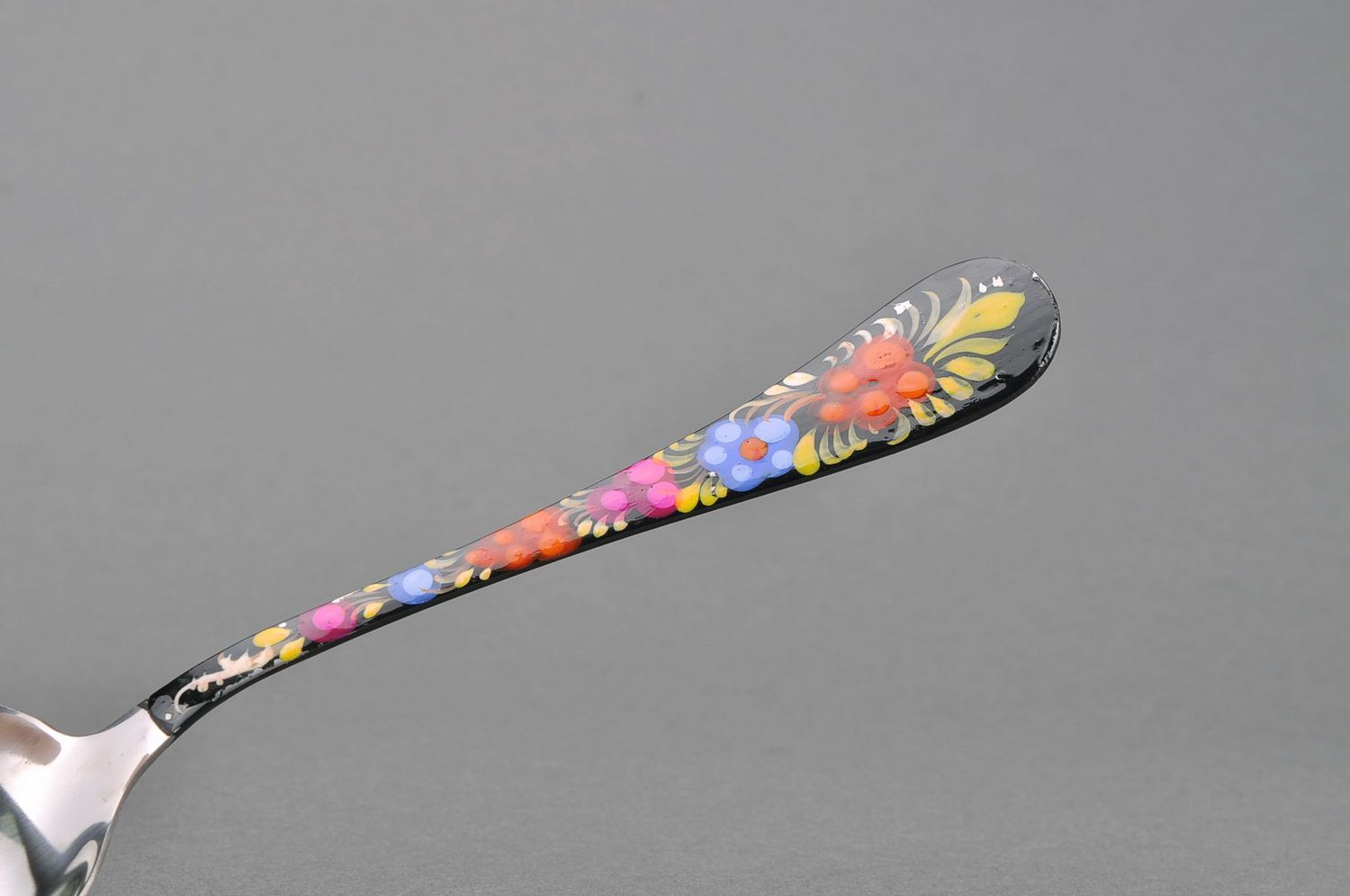 Metal painted soup spoon photo 3