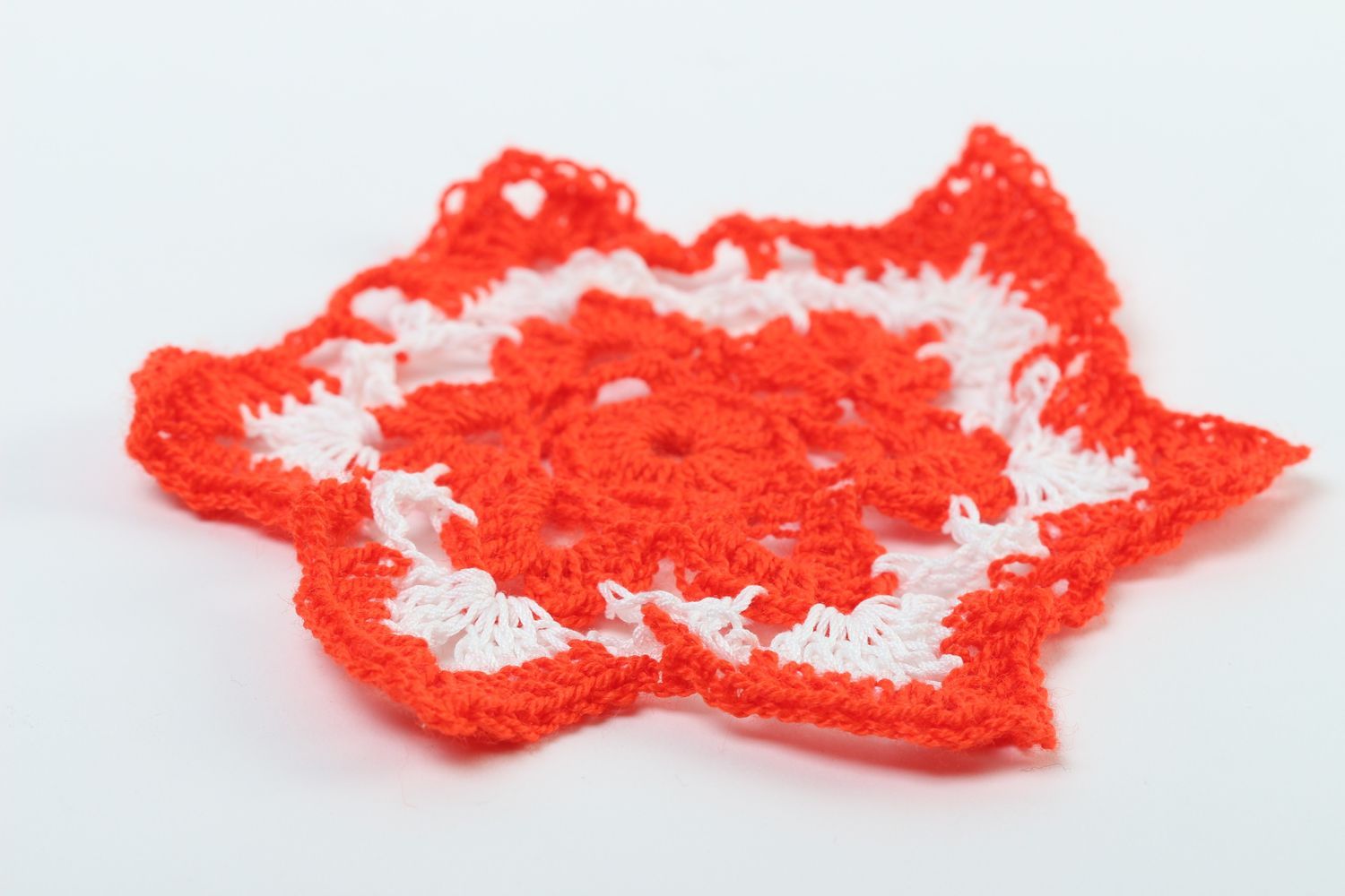 Flor tejida al crochet artesanal accesorio de bisutería regalo original foto 3