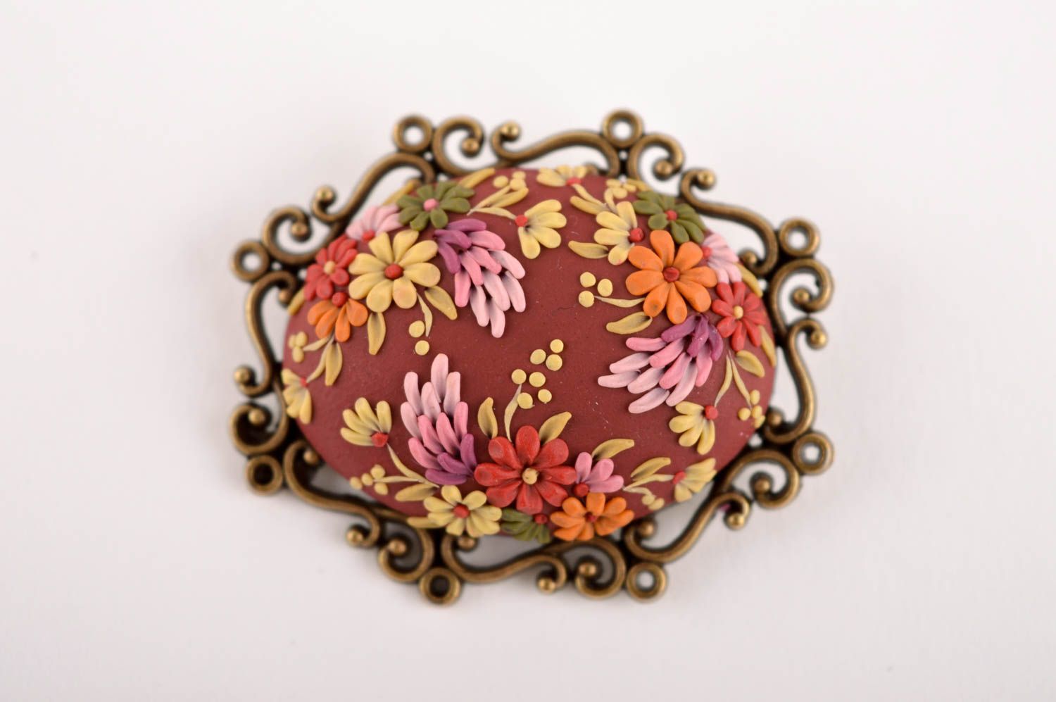 Brosche für Schal handmade Scmuck Blumen Brosche ausgefallener Schmuck für Damen foto 2