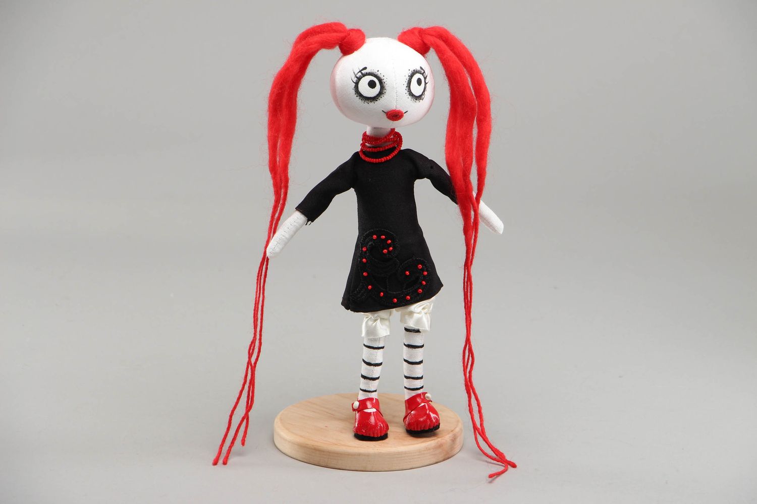 Handmade designer textile doll zombie photo 1