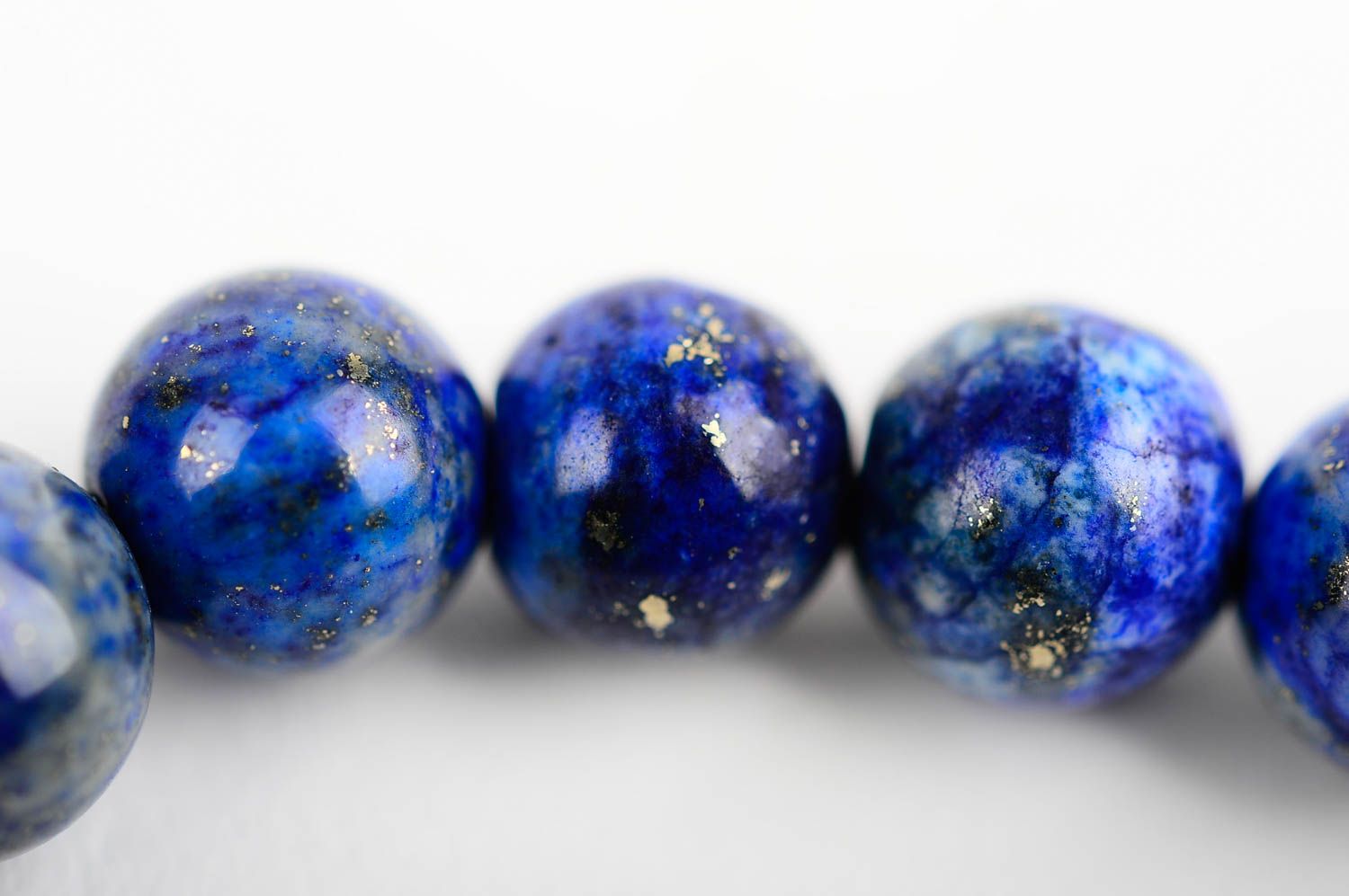 Bracelet pierres naturelles Bijou fait main bleu Accessoire pour femme photo 5