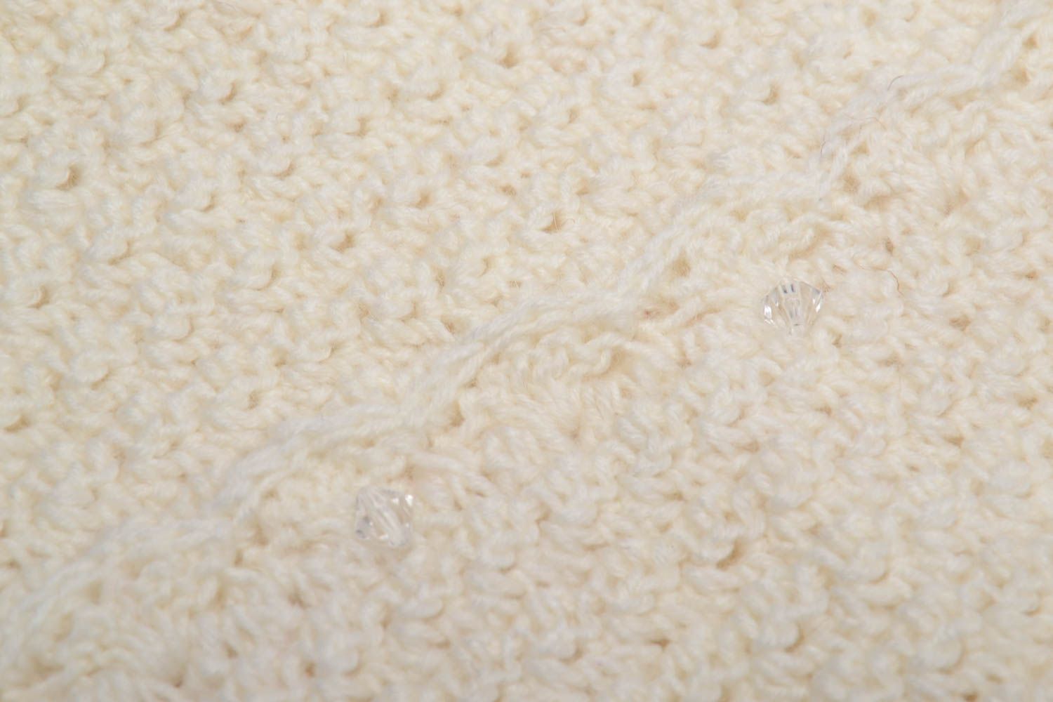 Écharpe tube au crochet chaude blanche faite main photo 4