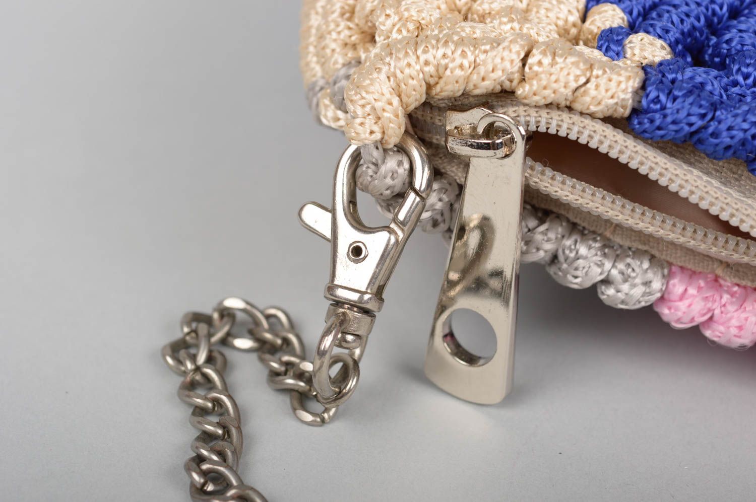Bolso artesanal de cuerdas con cadena regalo para mujeres accesorio de moda foto 4