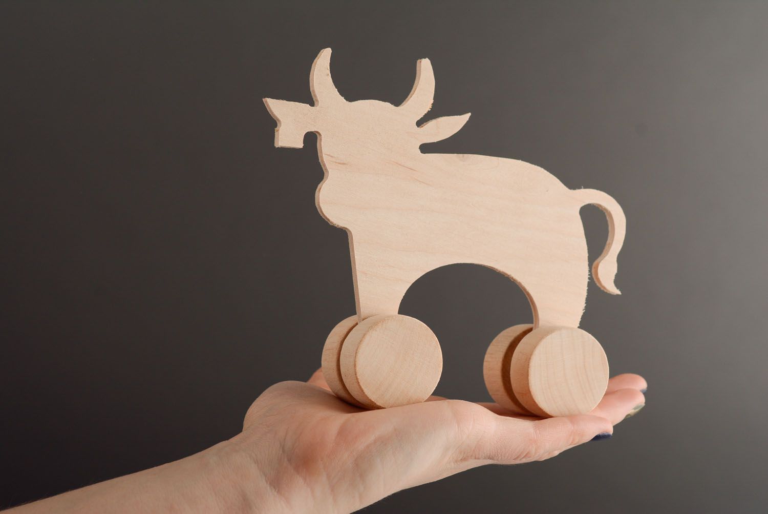 Unusual wooden toy Cow photo 3