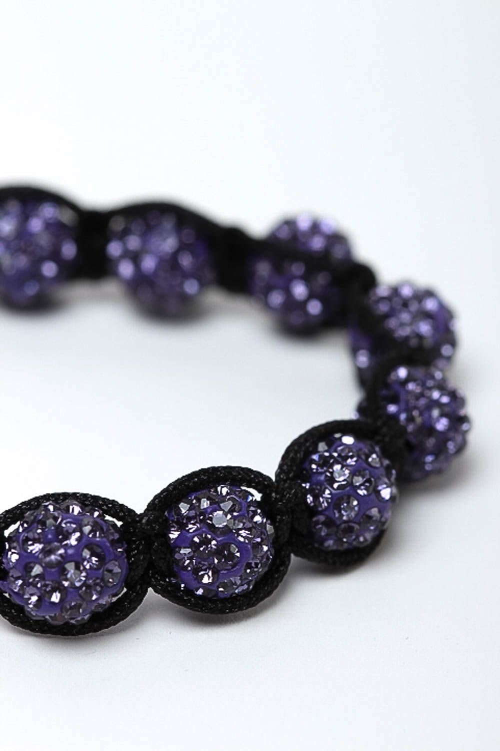 Bracelet fait main Bijou tendance noir lilas hématite Accessoire femme cadeau photo 3