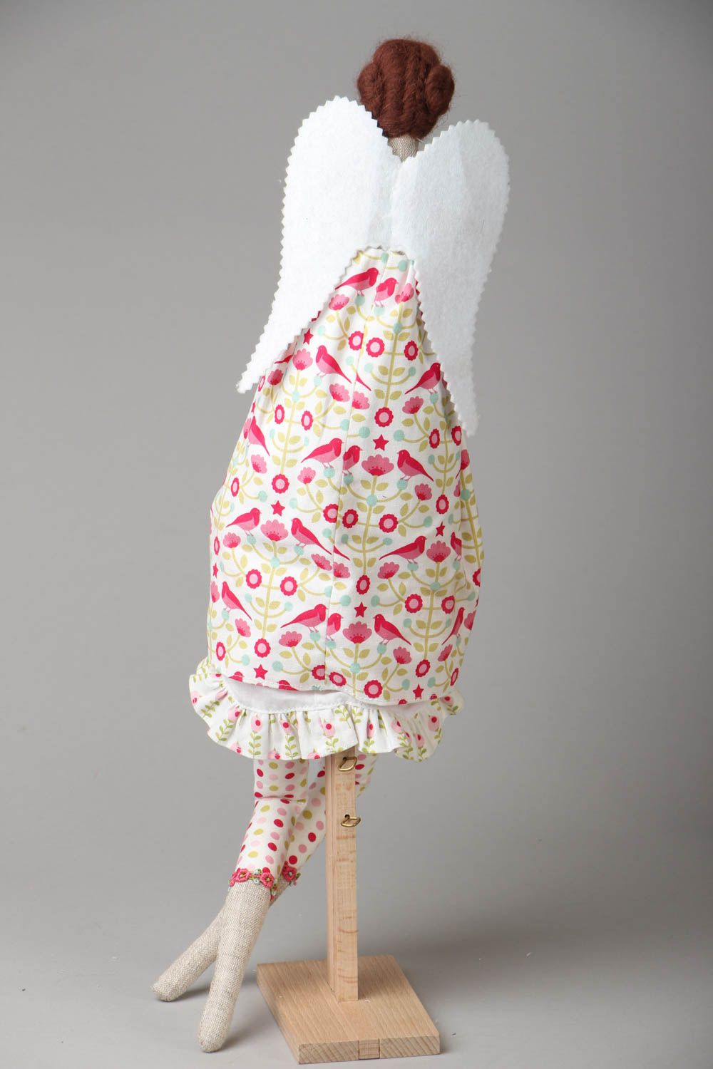 Авторская кукла из ткани Садовый ангел фото 3