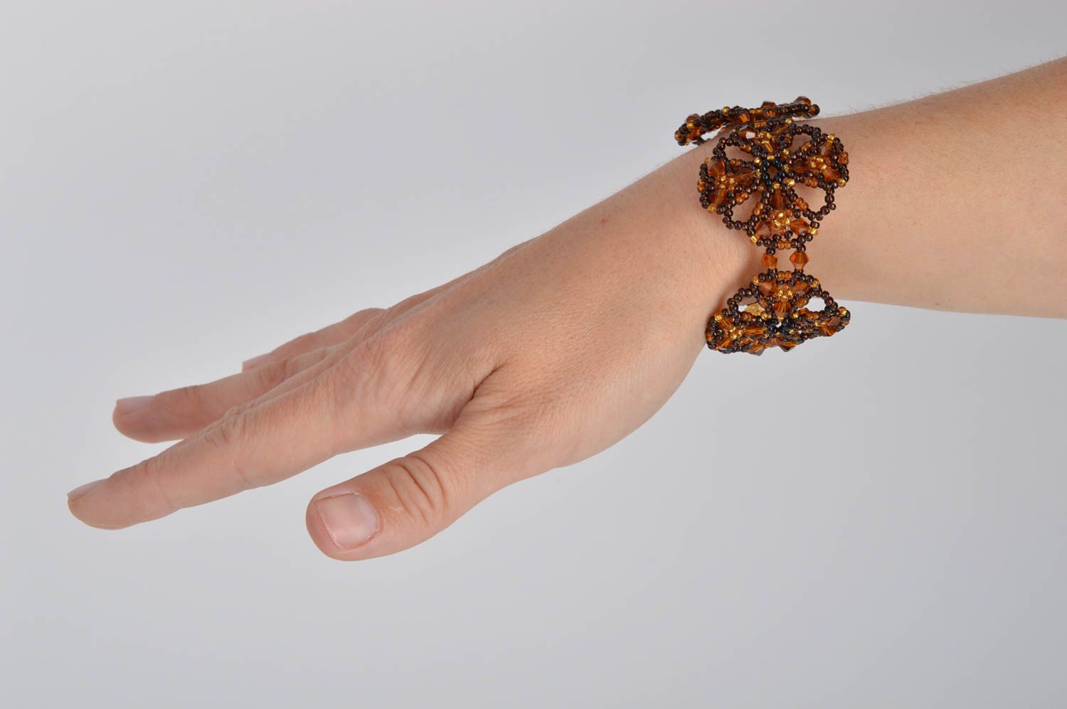 Designer woven seed beaded bracelet handmade beaded jewelry present for woman photo 5