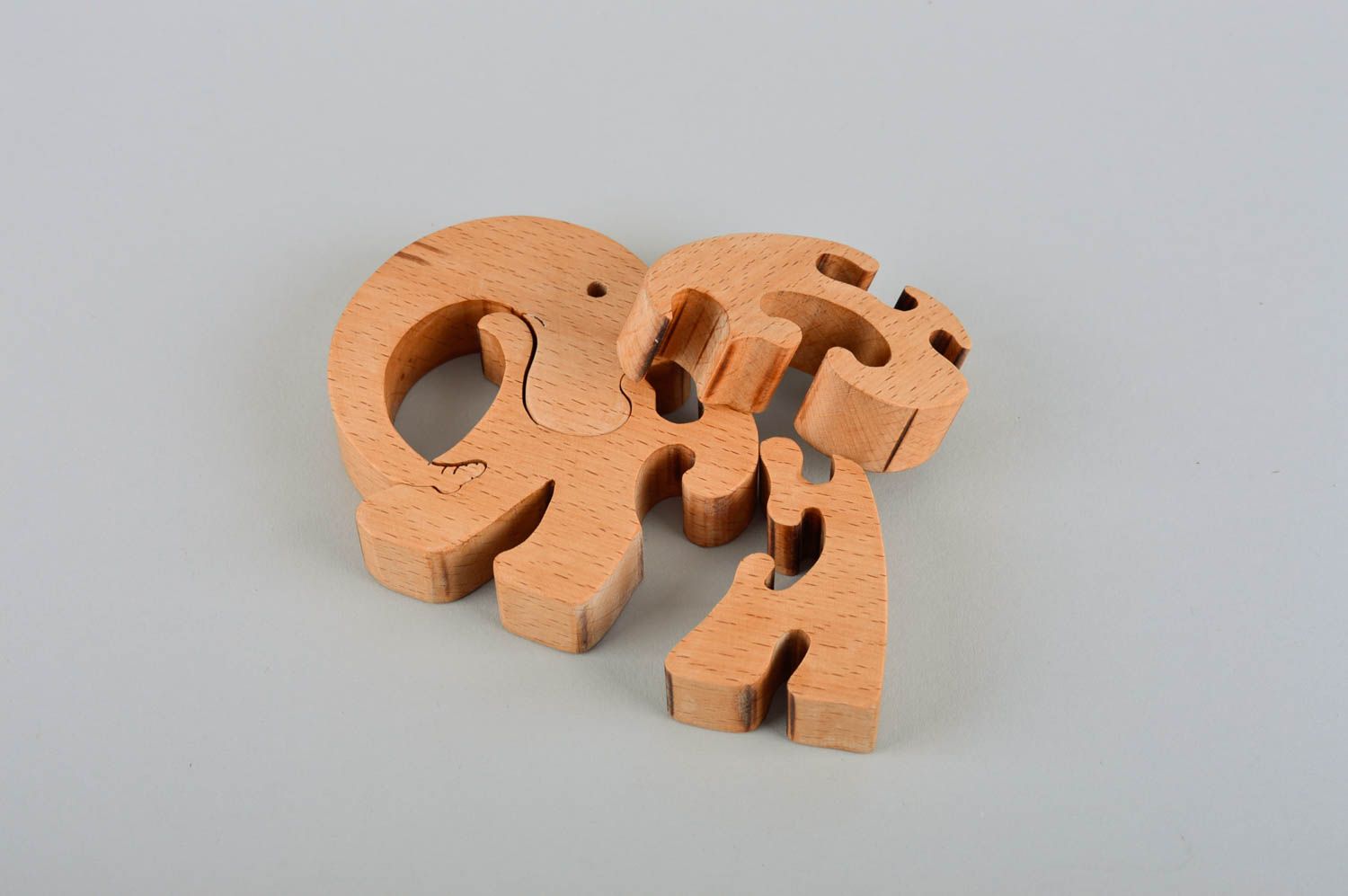 Handmade Spielzeug Holz Geschenk für Kinder Spielzeug aus Holz Elefant foto 5