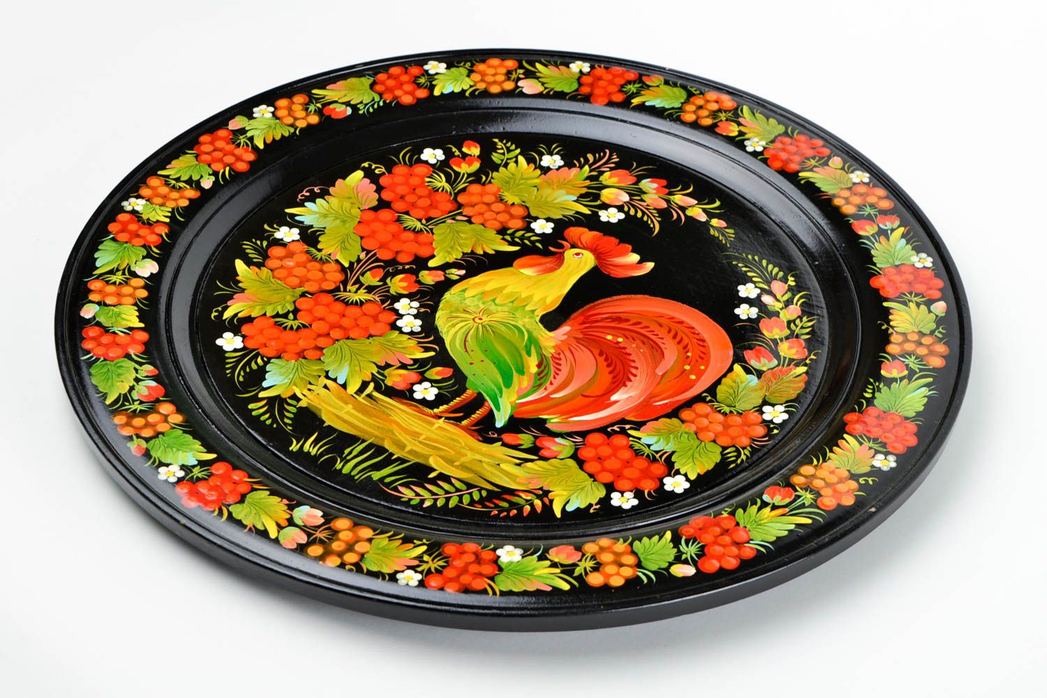 Handmade designer wooden plate stylish beautiful souvenir decorative use only photo 3