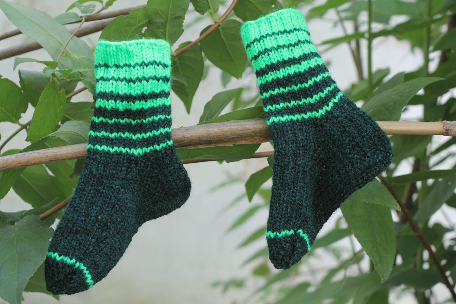 Knitted socks photo 1
