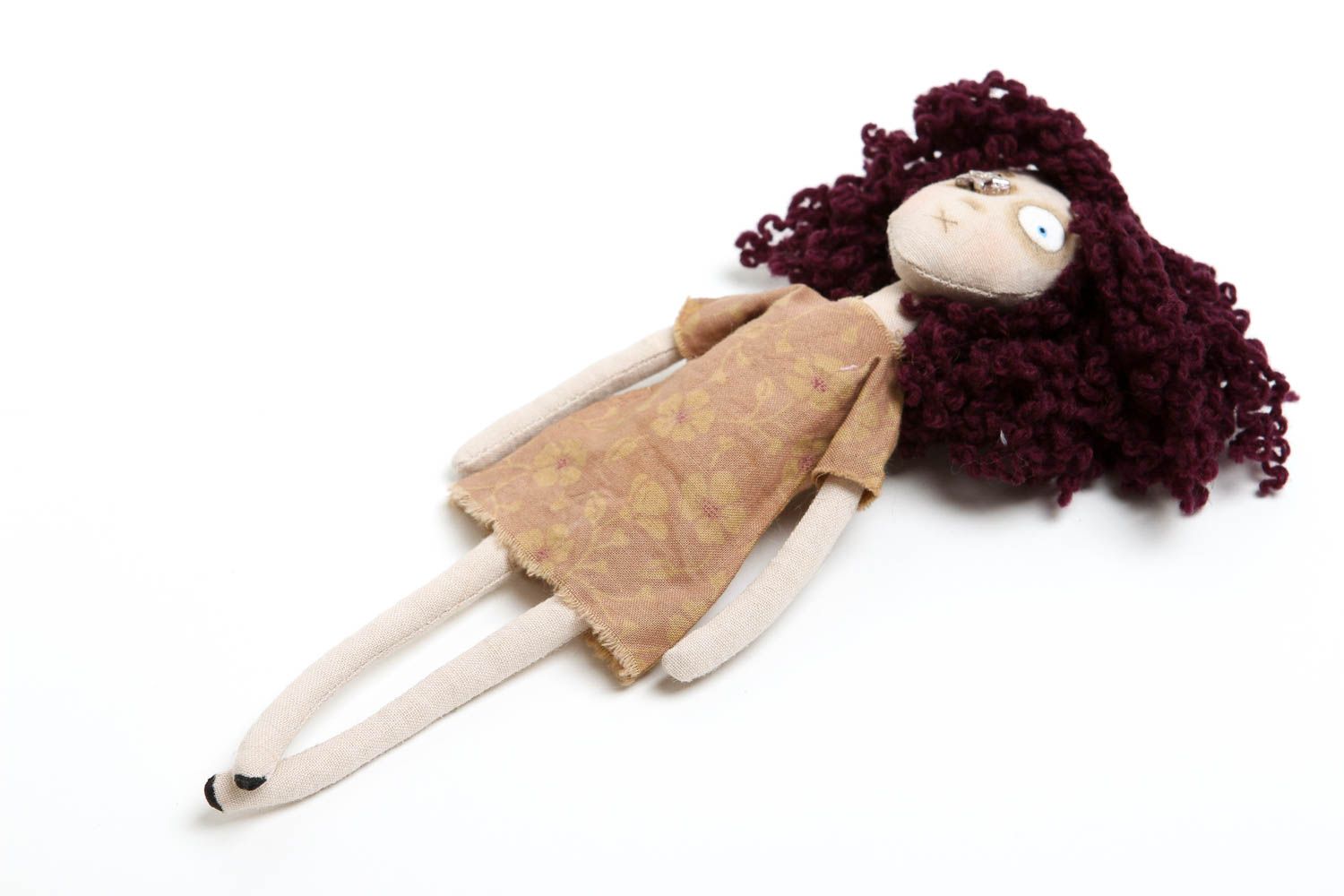 Puppe handgemacht Geschenk für Frau Künstler Puppe Haus Dekoration originell foto 3