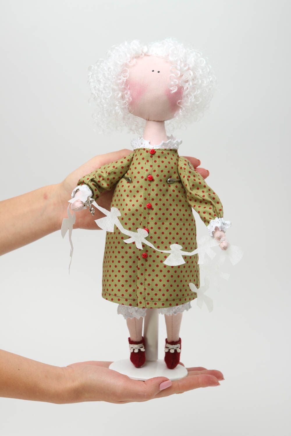 Кукла из ткани кукла ручной работы мягкая кукла с подставкой дизайнерская фото 5