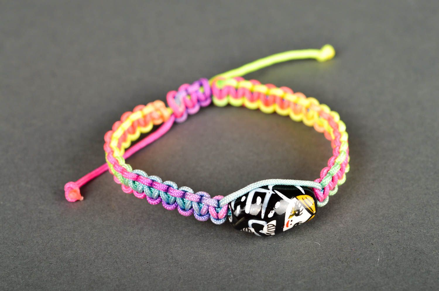 Handmade woven bracelet thread jewelry summer accessory present for women photo 3