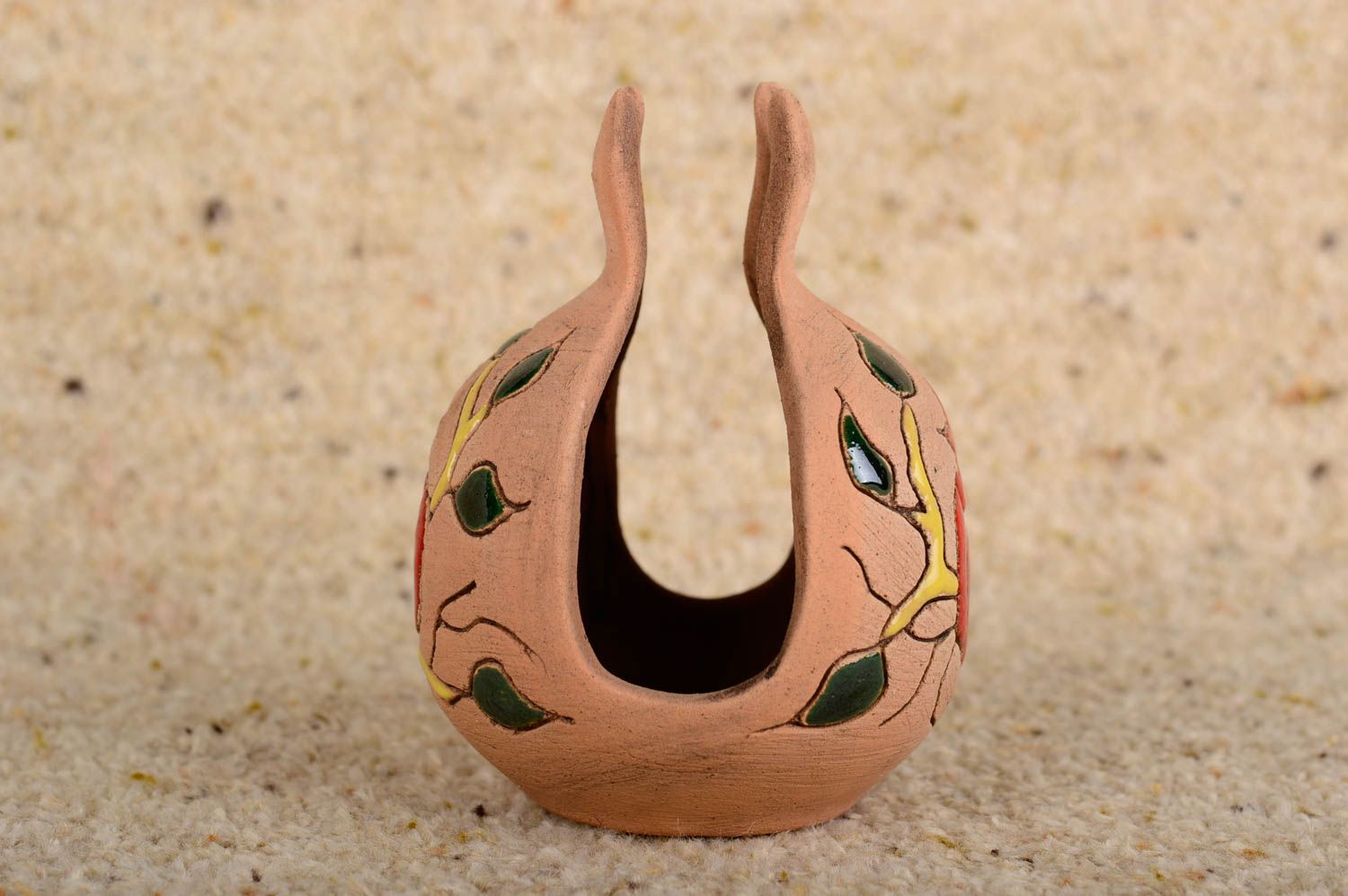 Servilletero artesanal con forma de granada regalo original decoración de casa foto 2
