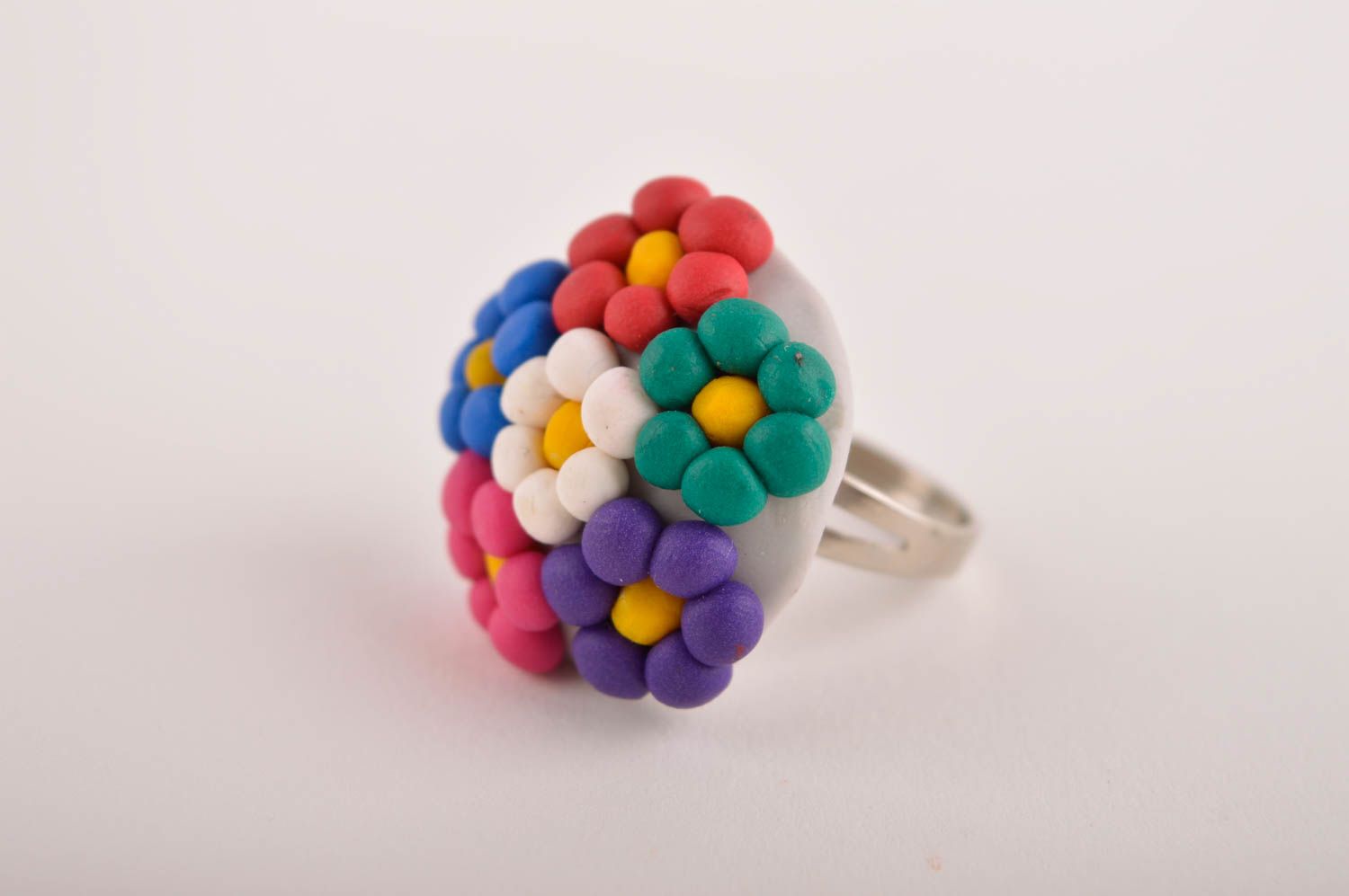 Handmade ring unusual clay ring polymer clay accessory unusual gift for girl photo 2
