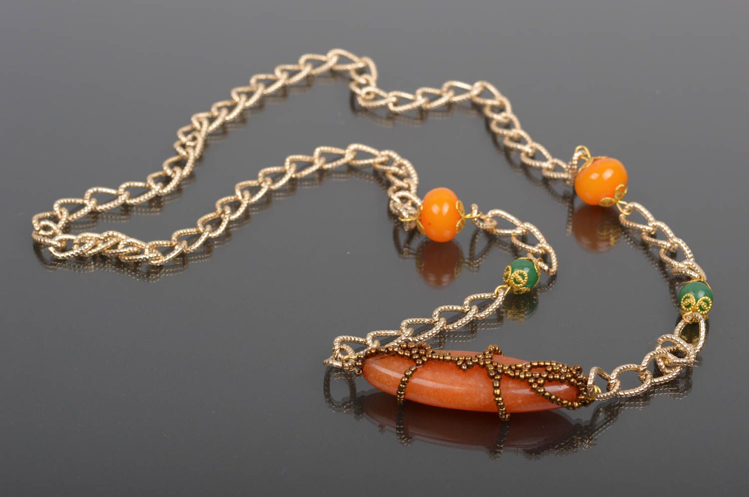 Stylish designer necklace handmade necklace natural stone jewelry cute gift photo 2