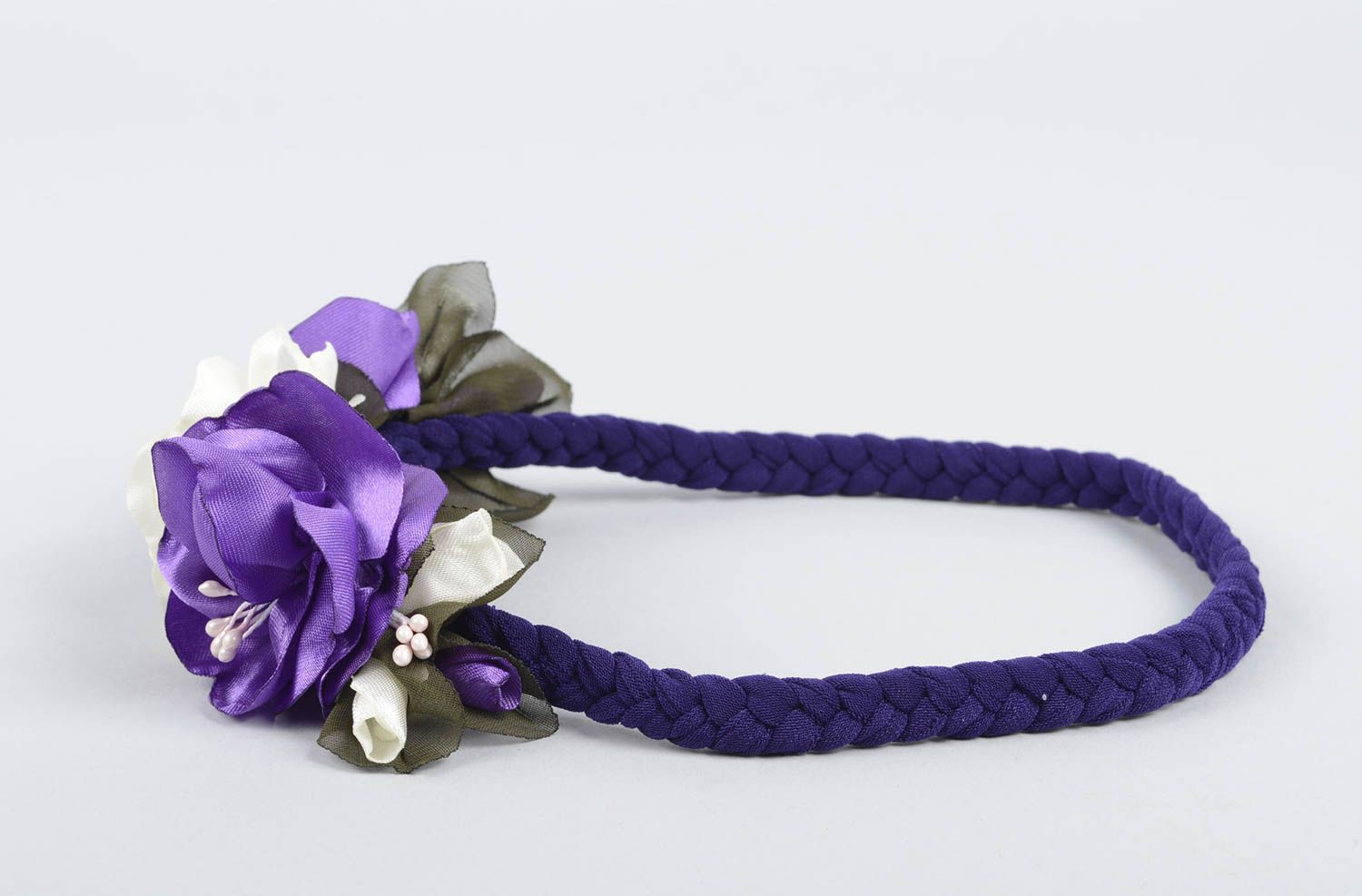 Haarschmuck Blüte handgemacht Haarband Blumen Accessoire für Kinder zweifarbig foto 3