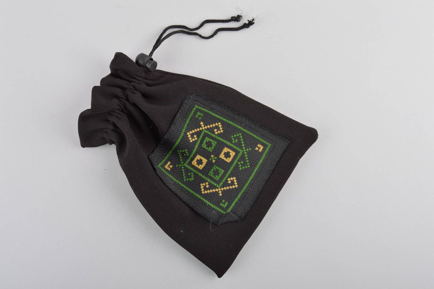Womens handmade fabric pouch stylish textile purse fashion accessories photo 5