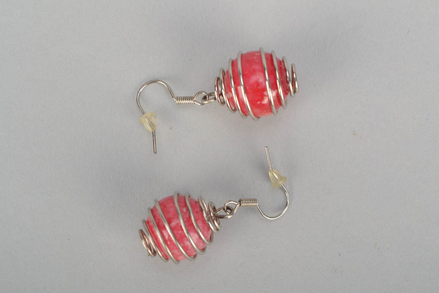 Rote Ohrringe mit Quarz foto 3