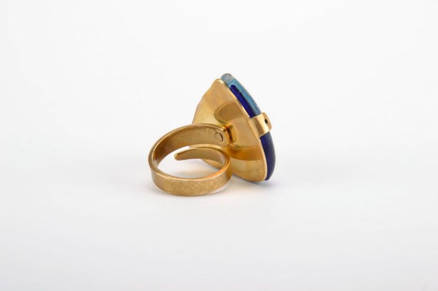 Перстень синий фото 3