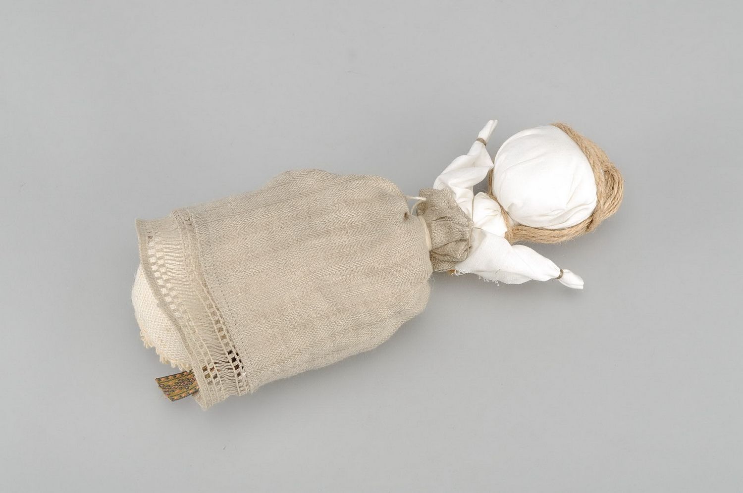 Ethnische handmade Puppe Mädchen-Frau, zweiseitig foto 5