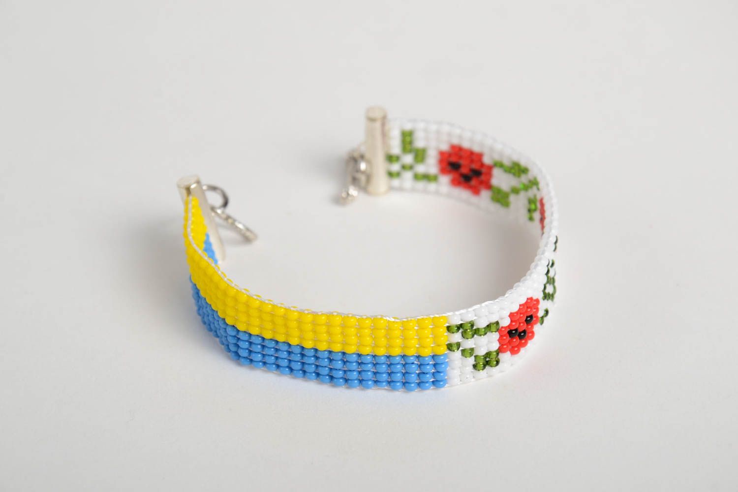 Handmade unusual bright bracelet elegant wrist bracelet stylish accessory photo 5