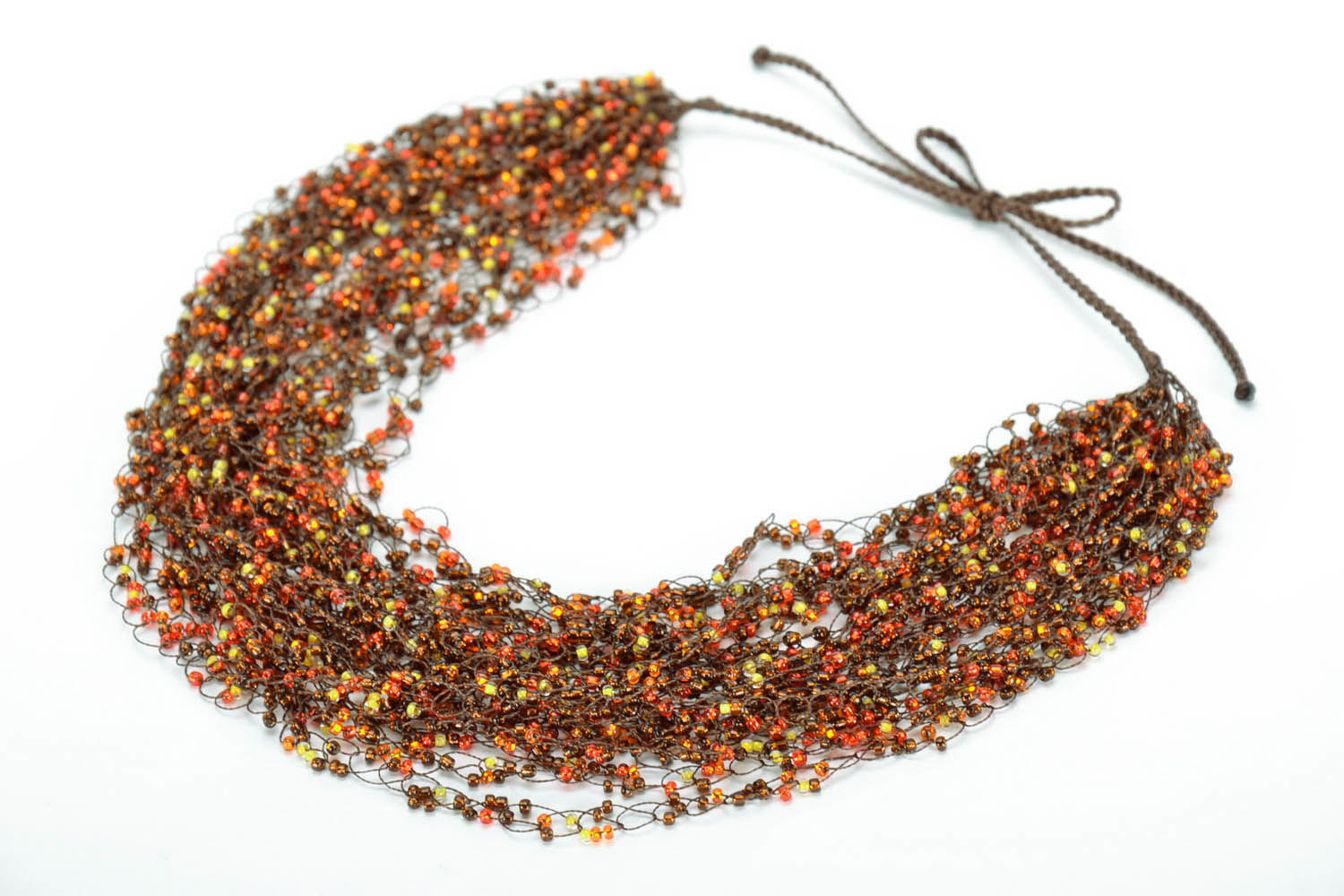 Multi-row bead necklace photo 4