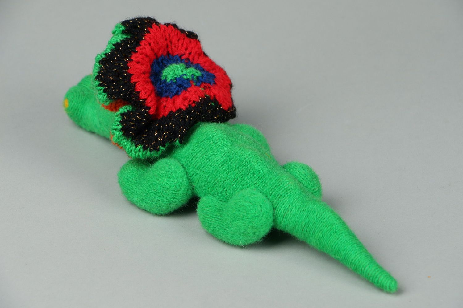 Soft toy made of wool Crocodile photo 3