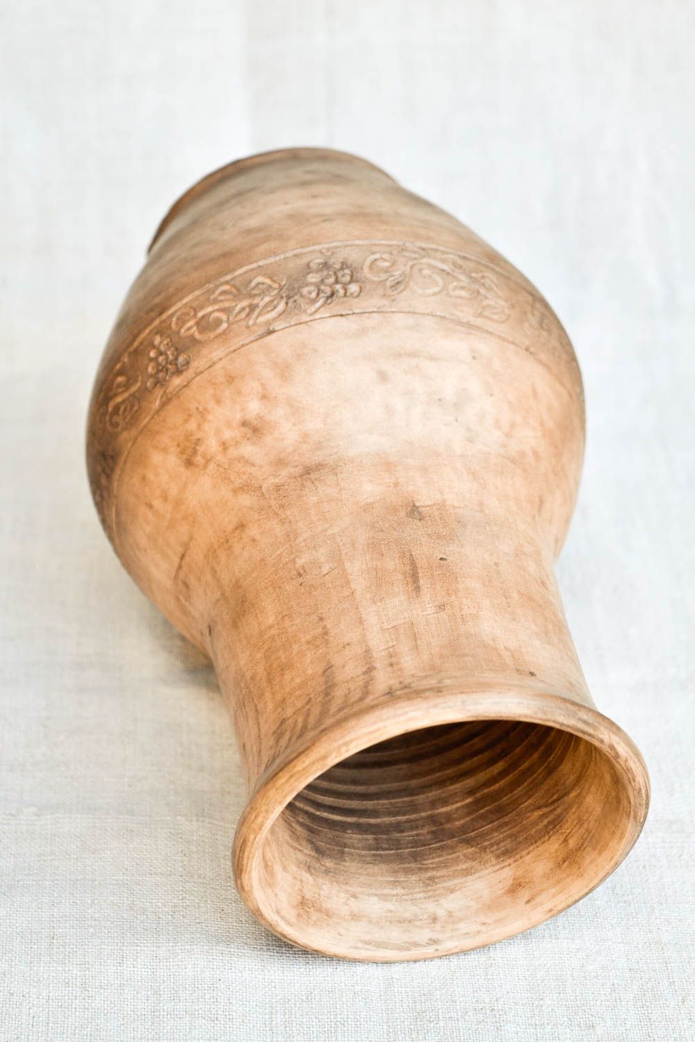 Handgefertigt Keramik Krug Keramik Geschirr originelles Geschenk in Hellbraun foto 4