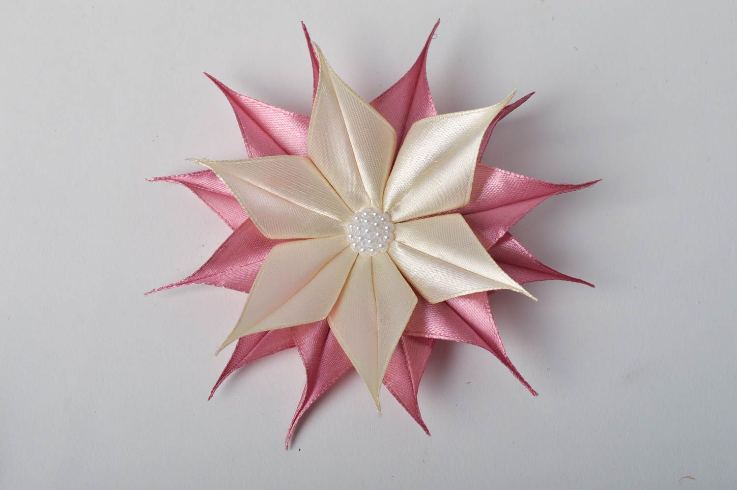 Childrens handmade barrette hair clip kanzashi flower accessories for girls photo 4