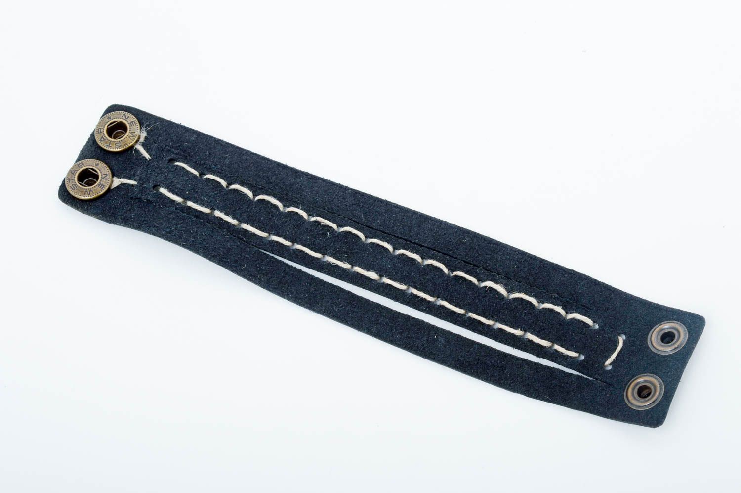Bracelet large en cuir Bijou fait main peint avec tressage Cadeau pour femme photo 4