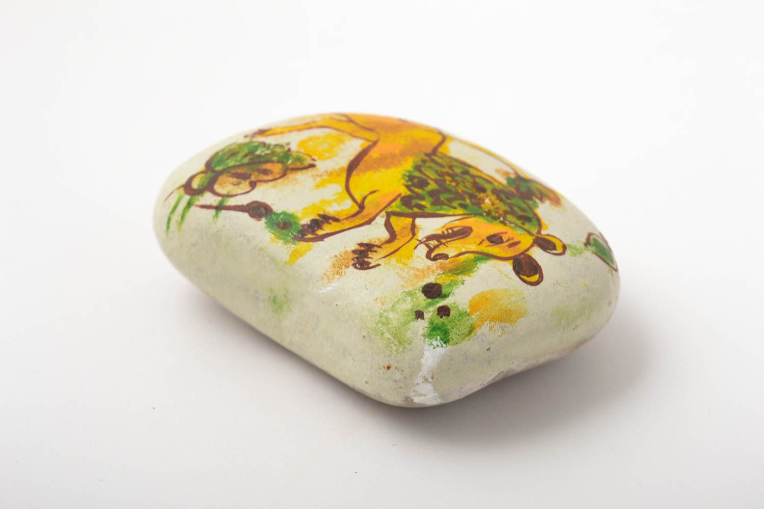 Beautiful handmade sea stone stone painting art gift ideas decorative use only photo 5