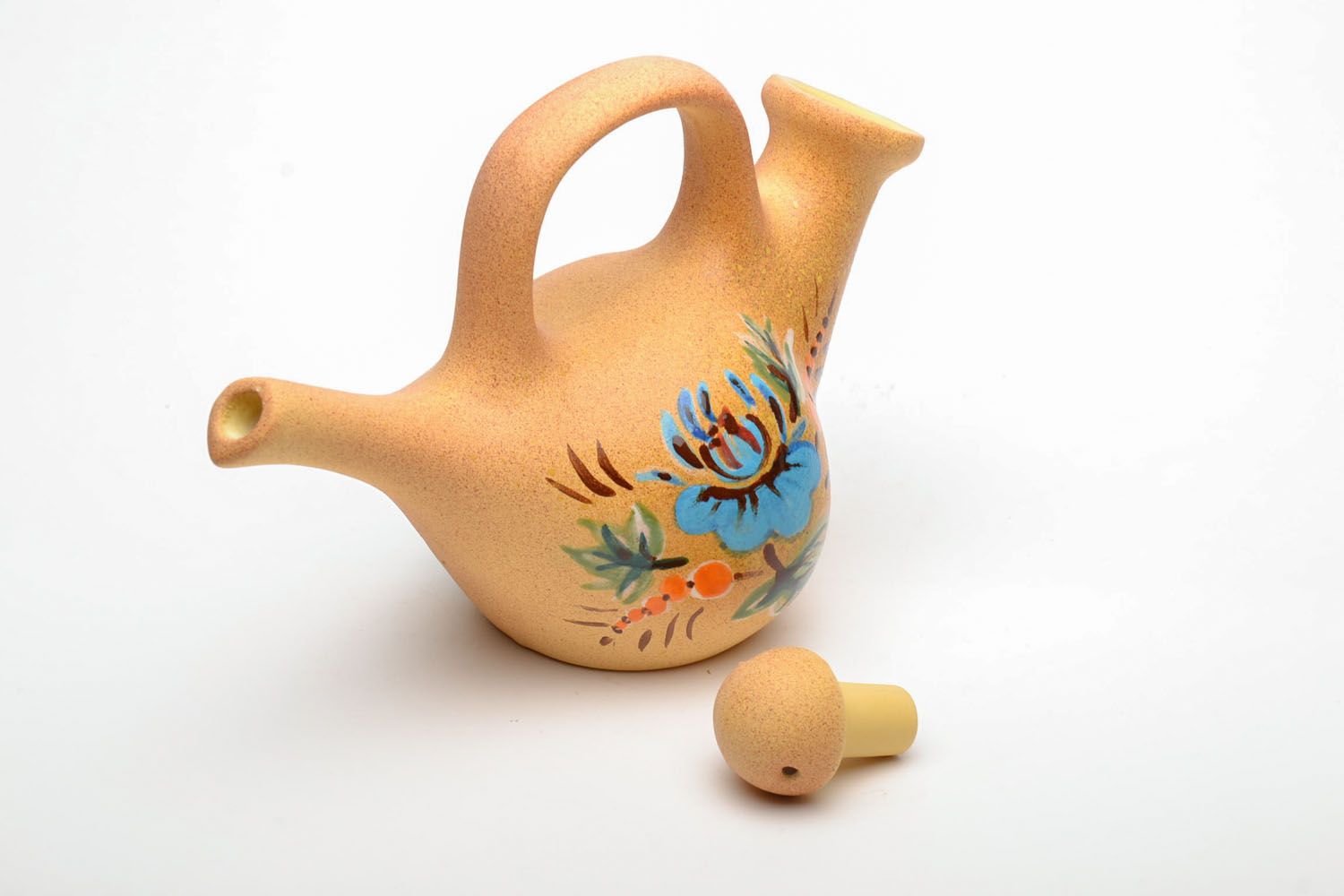 Ceramic painted teapot photo 4