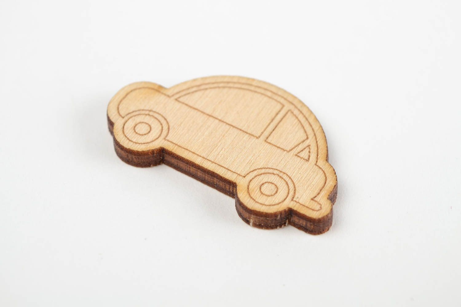 Auto Figur handgemacht Holz Rohling zum Bemalen Geschenk für Kinder klein  foto 3