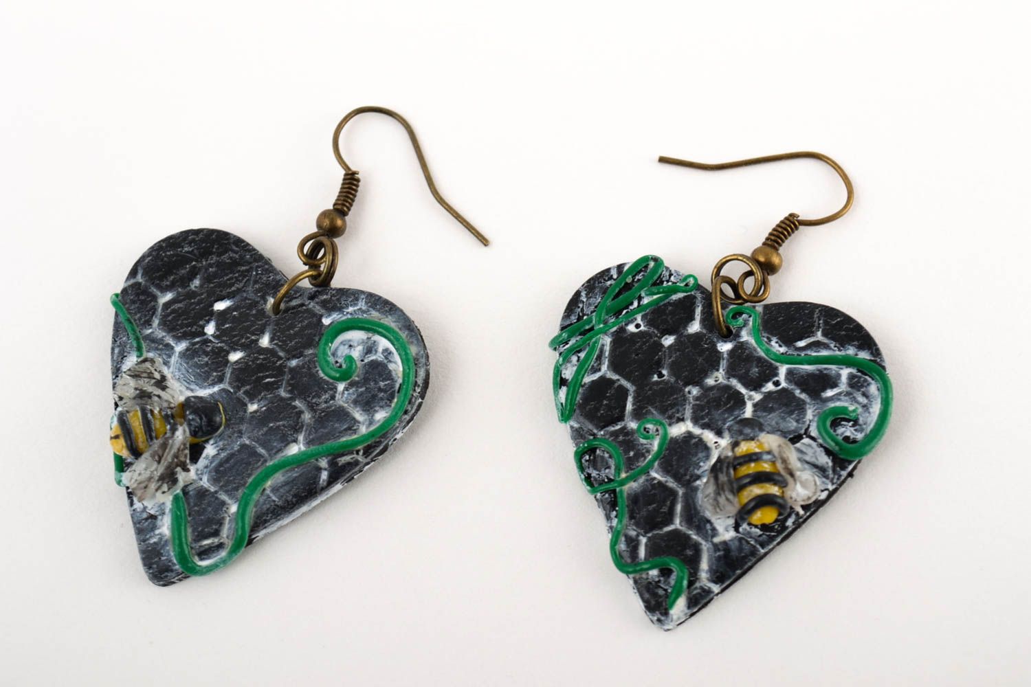 Stylish handmade plastic earrings polymer clay ideas artisan jewelry designs photo 3