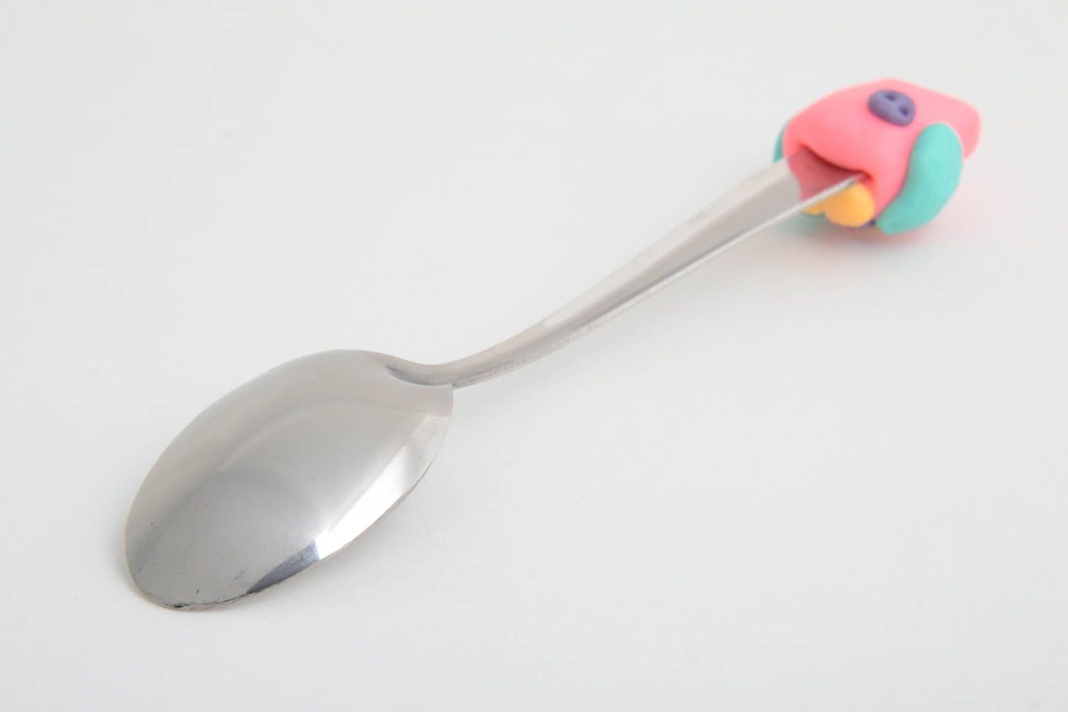 Tea spoon with polymer clay handmade cutlery stylish interior cutlery for kids photo 5