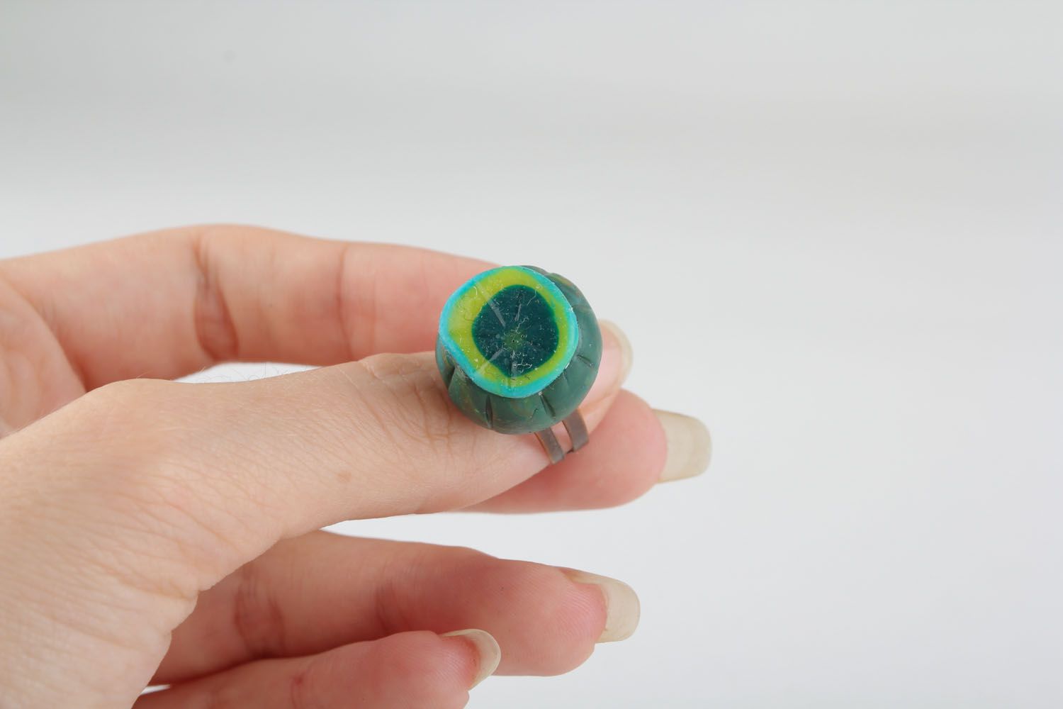 Polymer clay ring photo 4