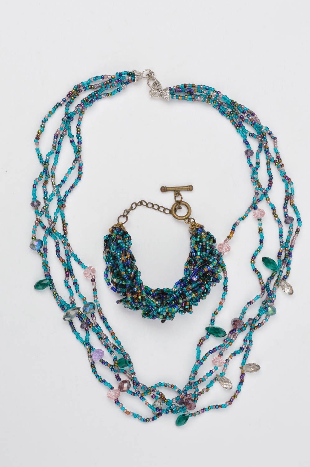 Parure de Bijoux en perles de rocaille faite main design Accessoire mode femme photo 2