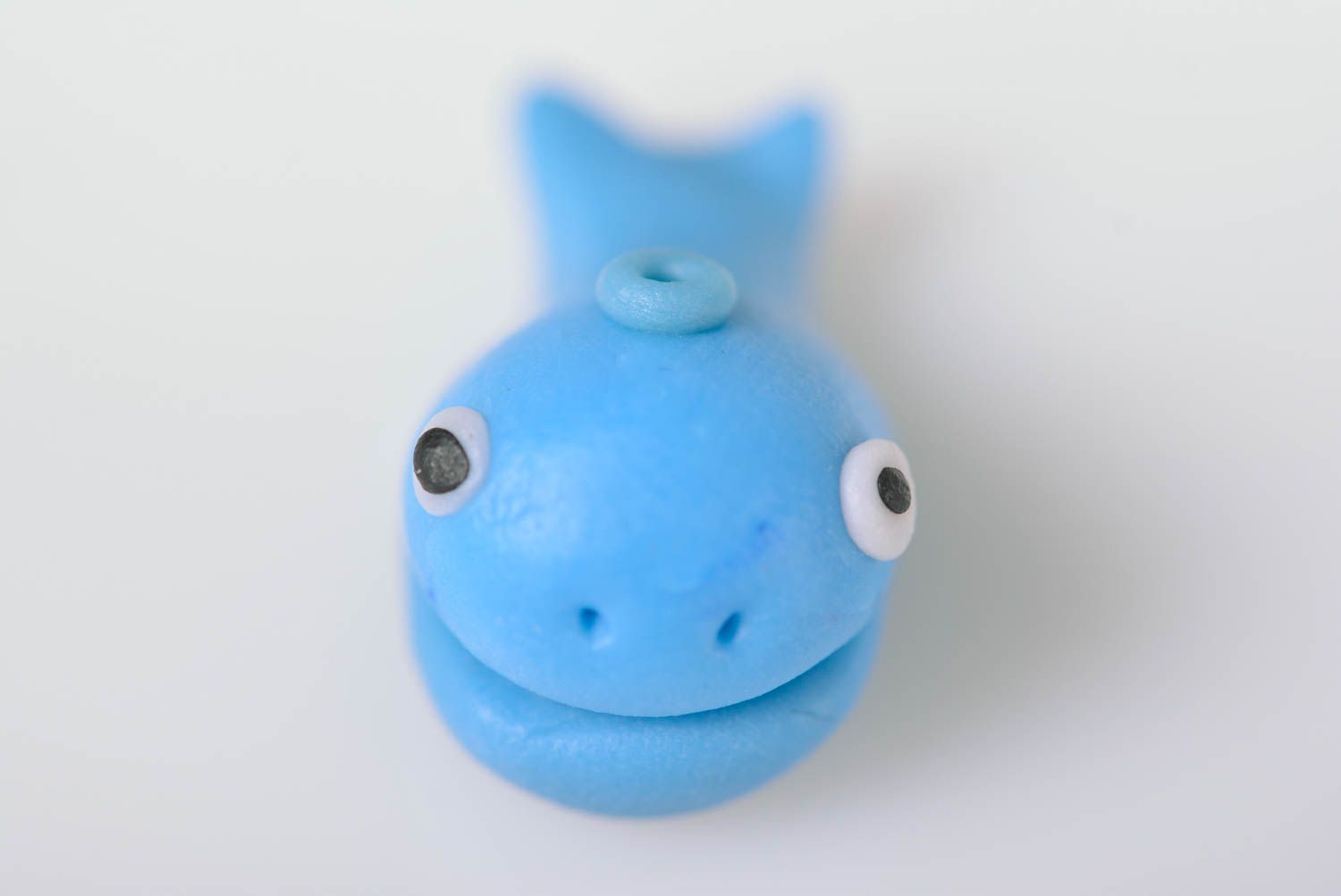 Handmade Dekoration Figur Spielzeug Wal blau Haus Deko aus Polymerton drollig foto 4