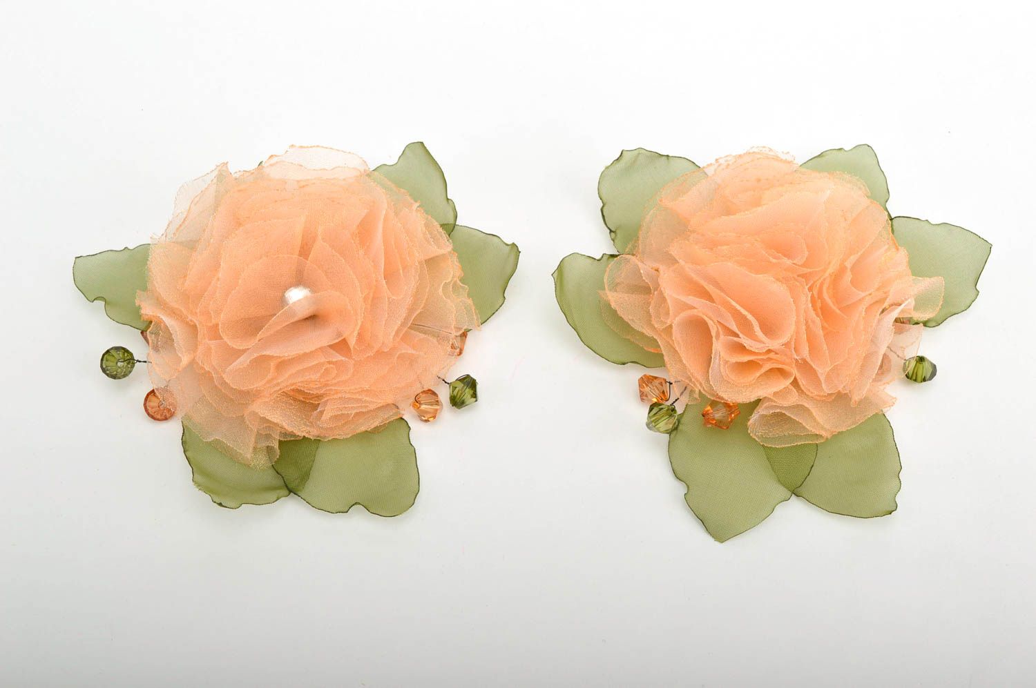 Handmade Schmuck Haargummis mit Blumen 2 Stück Mädchen Haarschmuck stilvoll foto 3