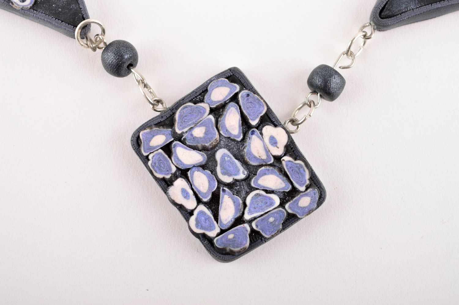 Handmade necklace polymer clay necklaces for women designer accessories photo 3