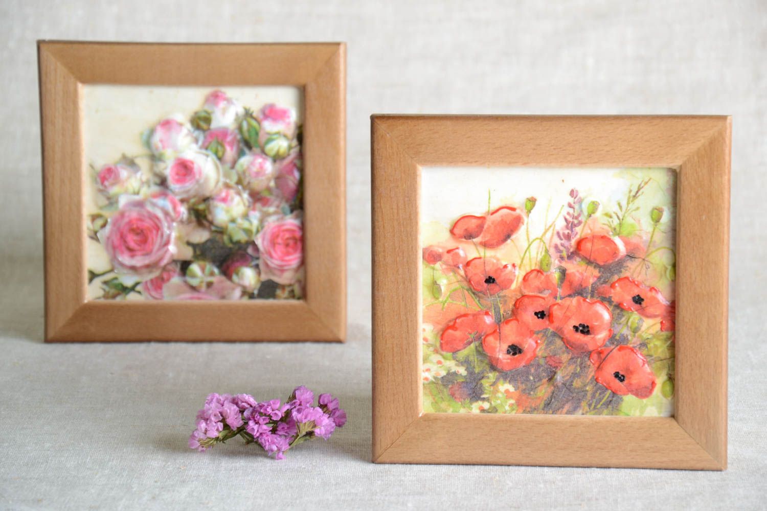 Подарки ручной работы 2 штуки цветочные панно на стену оригинальный подарок фото 1